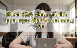 188bet 2026 đánh giá chủ quan ngay lập tức, khi mạng yếu