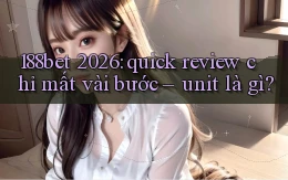 188bet 2026 quick review chỉ mất vài bước   unit là gì