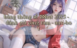 bảng thông số 188bet 2025   đánh giá công tâm   anti bot
