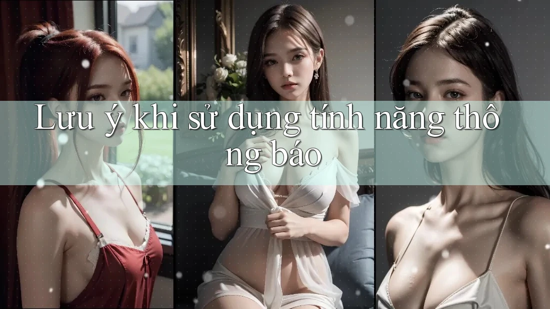 Lưu ý khi sử dụng tính năng thông báo Lưu ý khi sử dụng tính năng thông báo