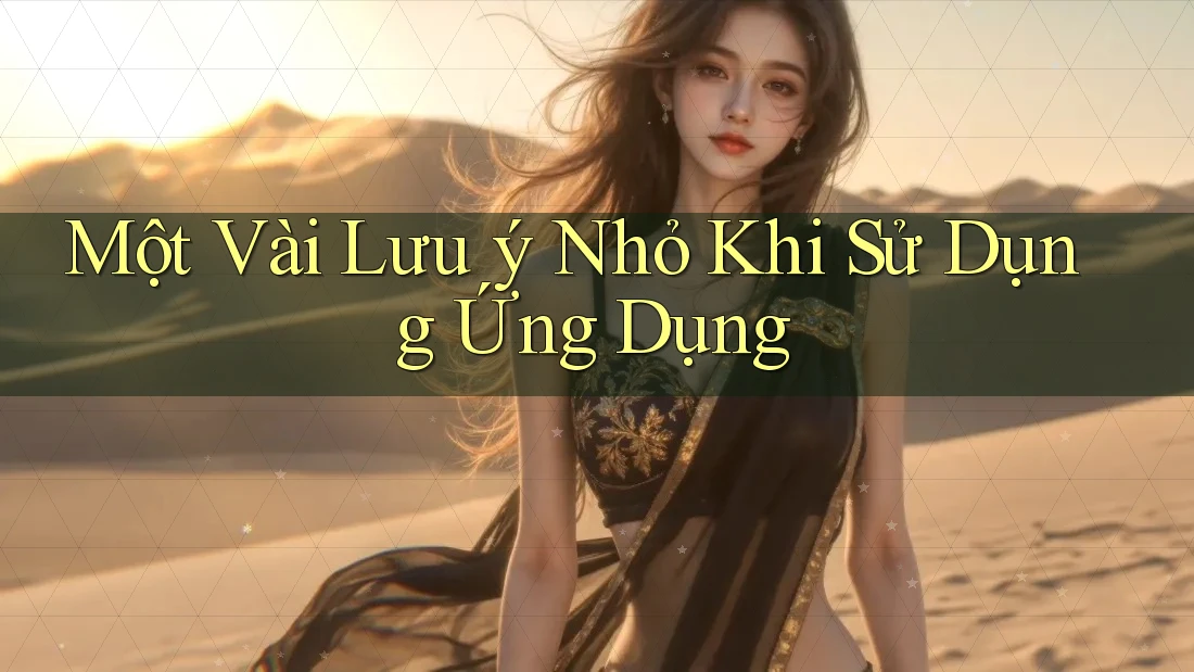 Một Vài Lưu Ý Nhỏ Khi Sử Dụng Ứng Dụng