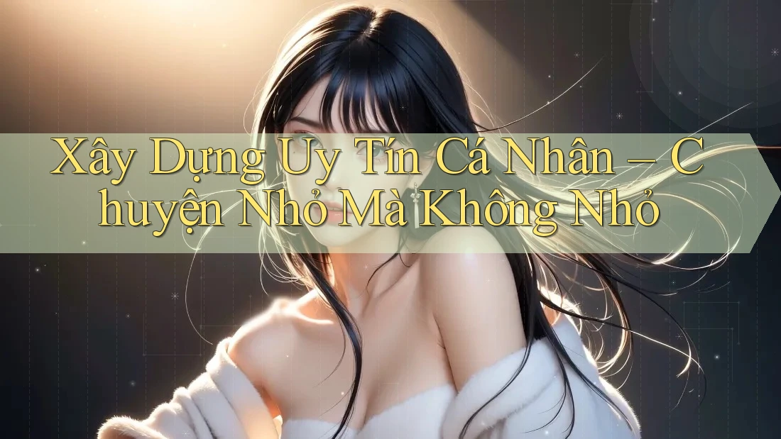 Xây Dựng Uy Tín Cá Nhân – Chuyện Nhỏ Mà Không Nhỏ